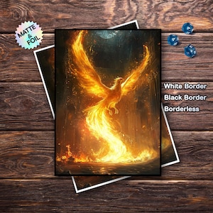Mtg Card Sleeves, Mtg Sleeves Matte, Firebird Card Sleeves, Top Quality and Detailed Art Card Sleeve, Magic Card Sleeves