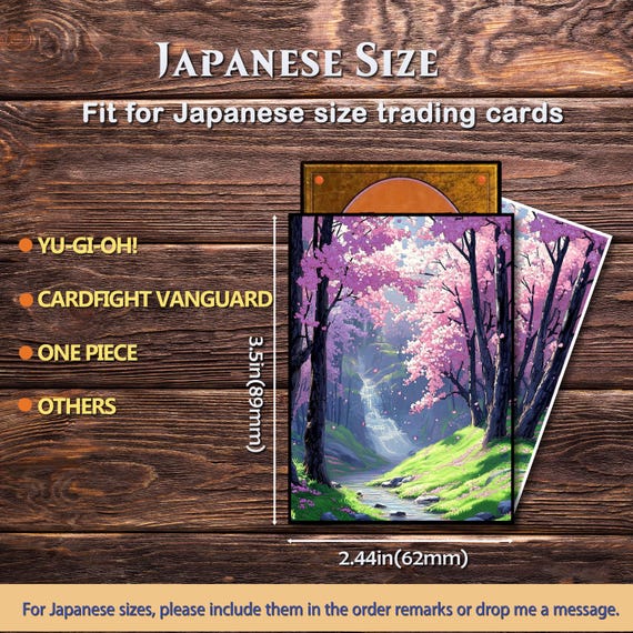 MTG Card Sleeves Matte - Cherry Blossom Tree TCG Sleeves, Standard &  Japanese Size, Foil/Holo