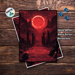 Mtg Card Sleeves, Mtg Sleeves Matte, Top Quality and Detailed Magic Sleeves, Gifts for Gamers, Dark Ruins Card Sleeves