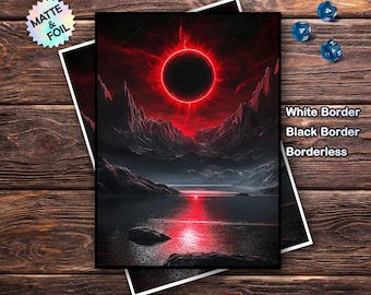 Mtg Card Sleeves, Blood Moon Card Sleeve, Matte or Foil, Gamer Gift, 66x91mm