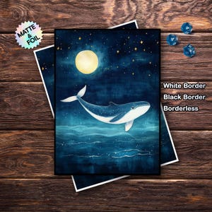 Mtg Card Sleeves, Mtg Sleeves Matte, Top Quality and Detailed Magic Sleeves, Gifts for Gamers, Deep Sea Whale Art Card Sleeves