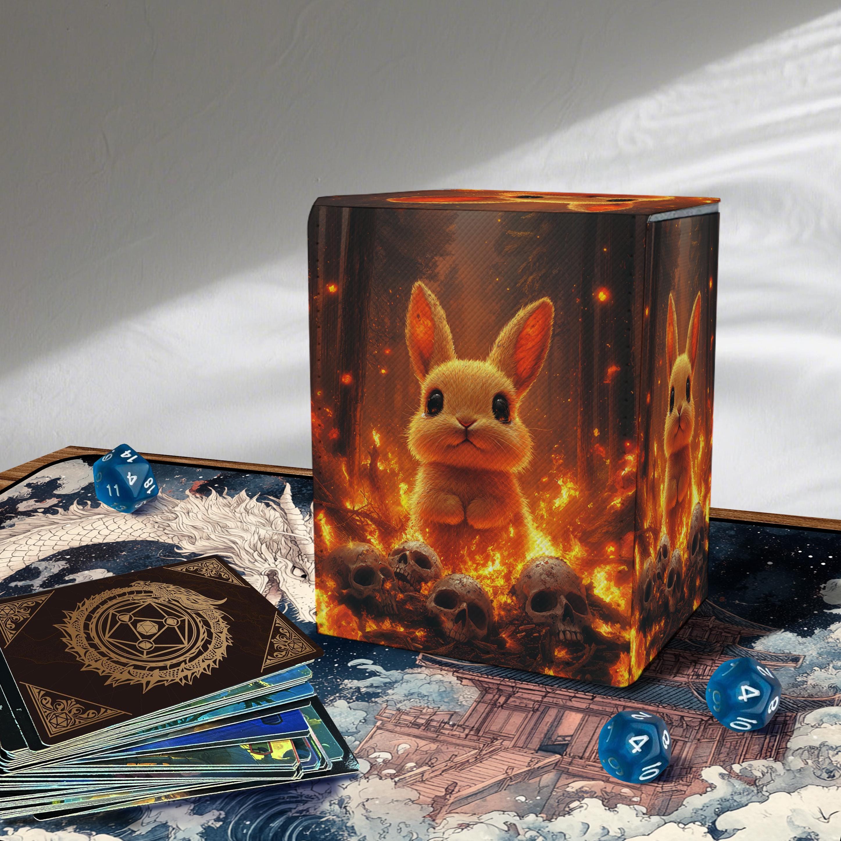 Magic: The Gathering キャラクターアートボックス MTG Commander Deck Box - Skull Rabbit Style, PU Leather, 100 +