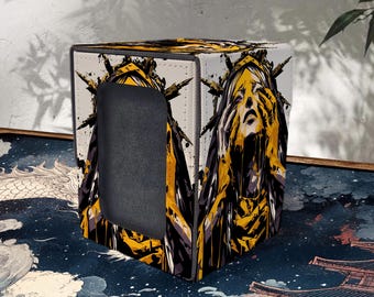 MTG Deck Box mit Captain Display, Leder, 100+ Kartenaufbewahrung, Lost Prayer Style