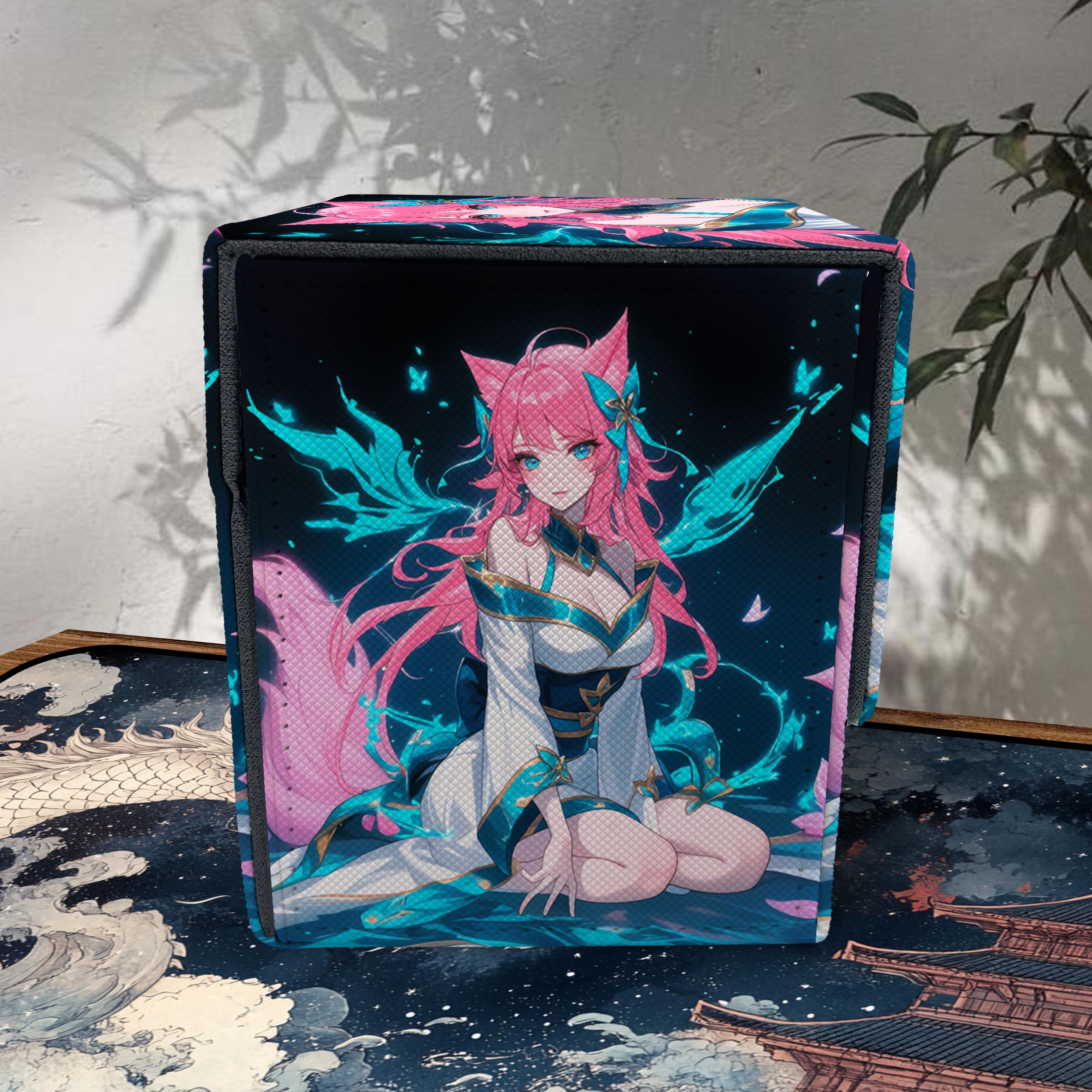 Riftbound Deck Box - Ahri With Window Display, Leather, 100+ Sleeved ...