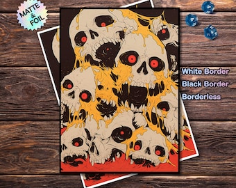 MTG Card Sleeves - Anime Skull Magic Sleeves, Standard & Japanese Size, Foil or Matte