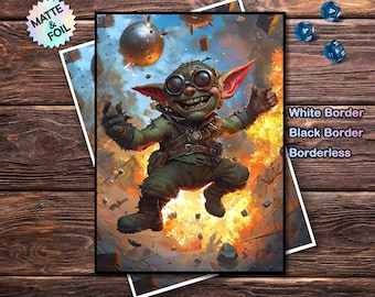 Fundas para cartas de Magic: The Gathering, mate, estilo duende, foil/holográficas, tamaño estándar/japonés.