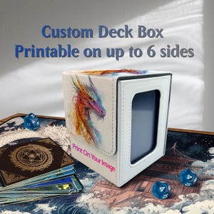 Caixa de baralho personalizada, capacidade para mais de 100 cartas, caixa de baralho personalizada para MTG, display para Commander, caixa de baralho para jogos de cartas colecionáveis, TCG, EDH, Commander