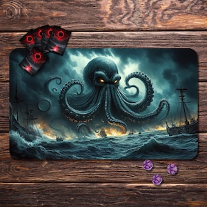 Cthulhu MTG Playmat with Zones: TCG Board Game Mat