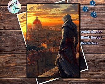 mtg assassin's creed card sleeves Realm Guard 100ct Textured TCG/MTG Art (Assassin) : Toys & Games Sorcery and more Assassin) - 100ct Textured Matte