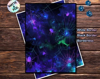 MTG Card Sleeves - Stellar Web Style, Standard & Japanese Size, Foil or Matte