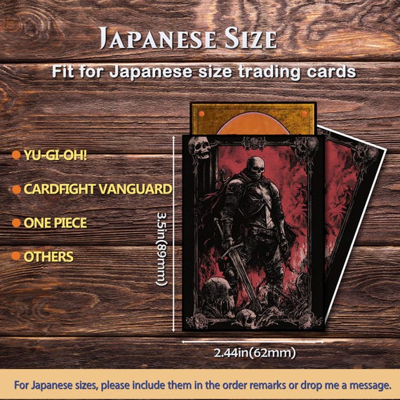 japanese size card sleeves dimensions White