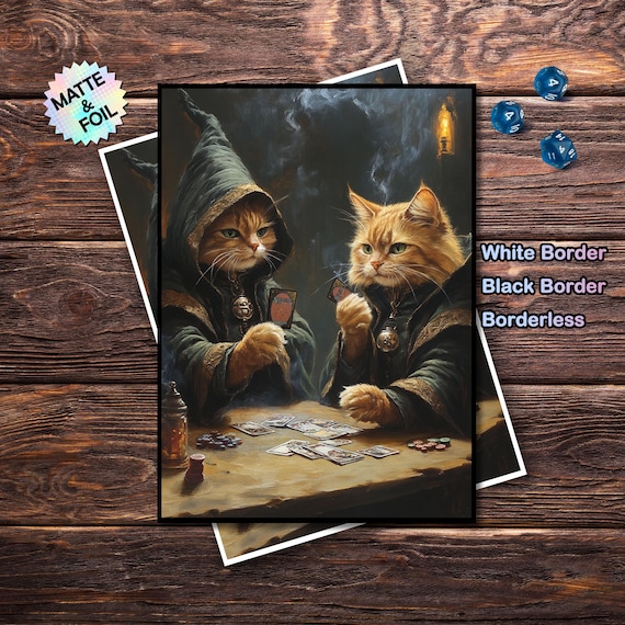 mtg cat card sleeves MTG Card Sleeves, TCG Card Sleeve Protectors, Cat Themed Card Sleeve, Gifts for Gamers, MTG Accessories