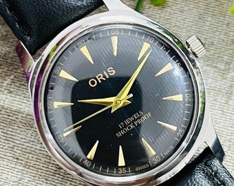 ヴィンテージ レア ORIS グリーンダイヤル 機械式 手巻き ST-96 スイス