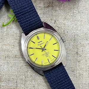Vintage hmt Kohinoor Yellow Watch | Mechanical Movement | Manual Winding Watch| Made in India | Gift for him/her