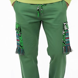 Men&#39;s Green Cargo Ethnic Pant