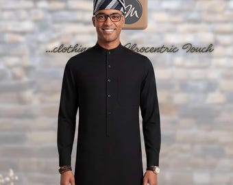 Nigerian Handmade Kaftan Set For Men, Custom Tailored Yoruba Two Piece Outfit