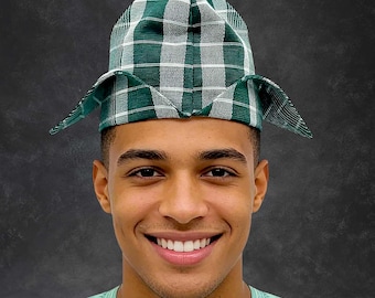 Yoruba Abetiaja HUNTER Cap: Aso Oke Fila, African Men's Traditional Hat