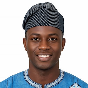 Yoruba ẸTU Aso Oke Fila: African Men's Traditional Gobi Cap