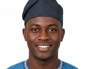Yoruba ẸTU Aso Oke Fila: African Men's Traditional Gobi Cap