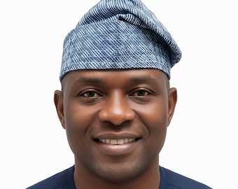 GEGE Yoruba Aso Oke Fila: African Men's Traditional Gobi Cap