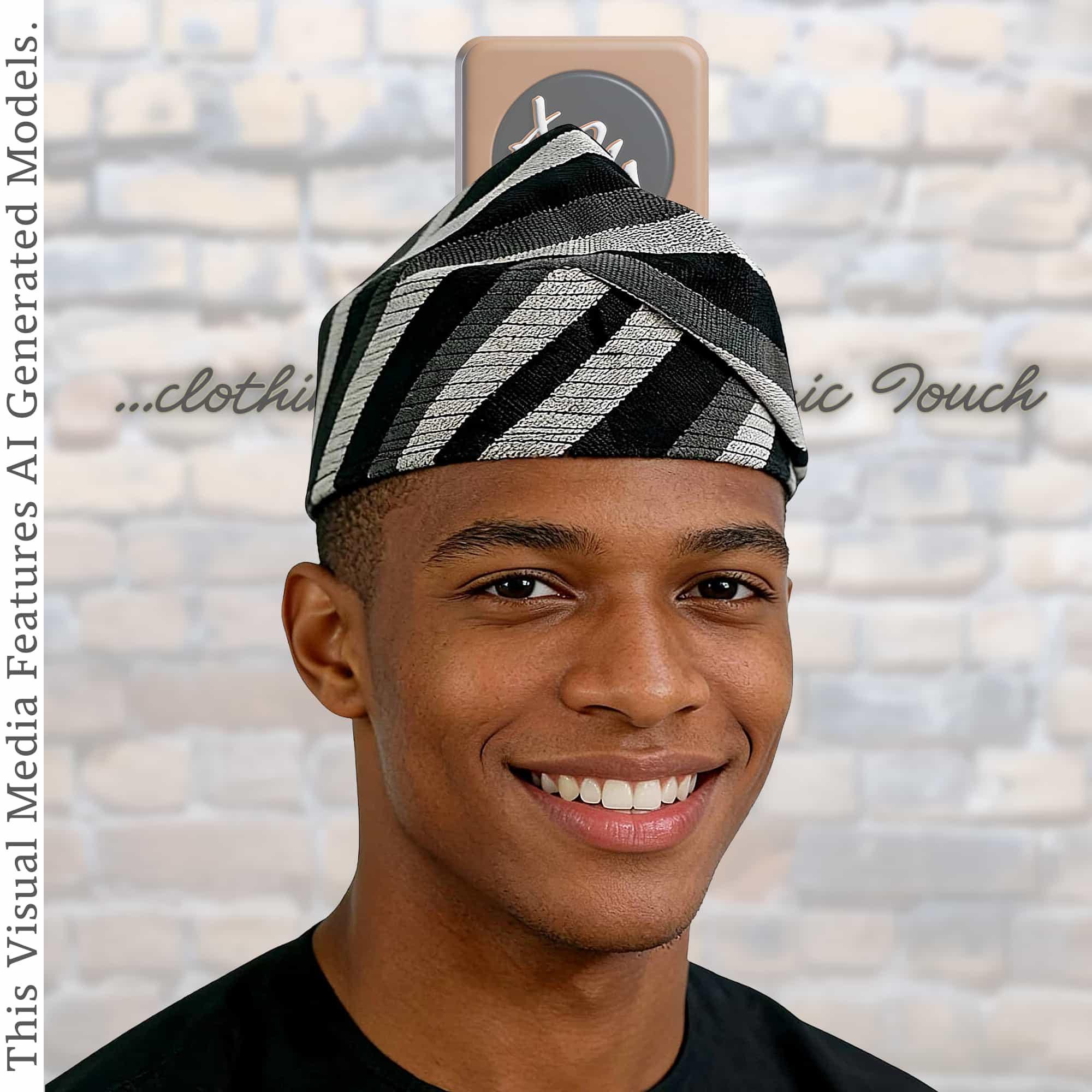 Yoruba Aso Oke Fila, Striped Gobi Cap, Woven African Men's Hat - Etsy