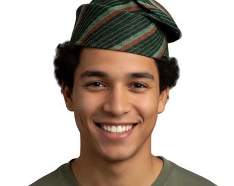 Yoruba Aso Oke Fila: African Men's Traditional Gobi Cap