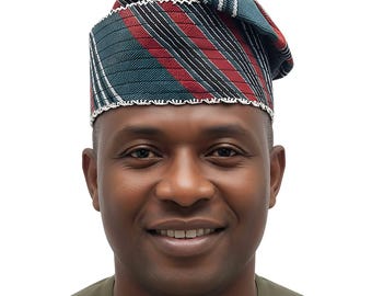 ADU Knitted Yoruba Aso Oke Fila: African Men's Traditional Gobi Cap