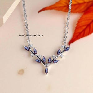 Alexandrite Necklace Women&#39;s Wedding Necklace Engagement Necklace 925 Sterling Silver Necklace Birthday Gift Anniversary Gift For Her
