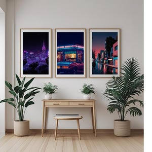 80&#39;s Japanese Vaporwave Poster pack