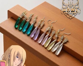 ハウルの動く城 キャストインスパイアイヤリング | アニメクリスタルイヤリング | コスプレファッションジュエリー | アニメファンへのユニークなギフト