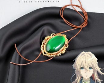 ヴァイオレット・エヴァーガーデン コスプレネックレス | 女性向けアニメジュエリー | ファンコレクション | 女の子へのユニークなギフト | ドロップシップペンダントアクセサリー