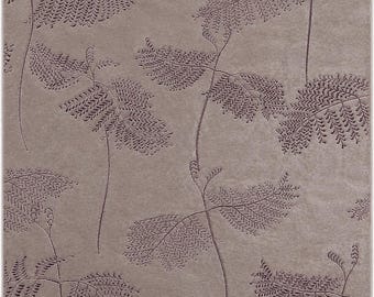 Misty Botanical Rug, Hand Tufted Art Silk Rug, Luxury High Low Pile Area Rug, Modern Floral Carpet, Custom Size Living Room Rug
