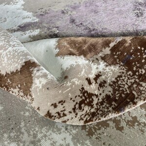 Round Hand Knotted Rug – 7 Ft Luxury Abstract Wool & Tencel Tibetan Knot Area Rug