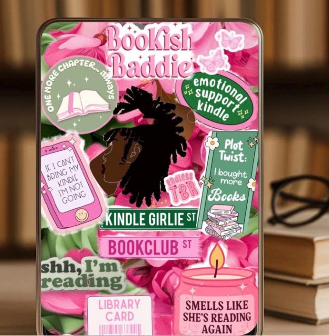 Printable Kindle Case Insert Bookworm Starter Kit Black Girl Aesthetic ...