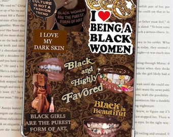 Printable Kindle Case Insert Bookworm Starter Kit Black Girl Aesthetic Kindle Art | Digital Download Kindle Cover