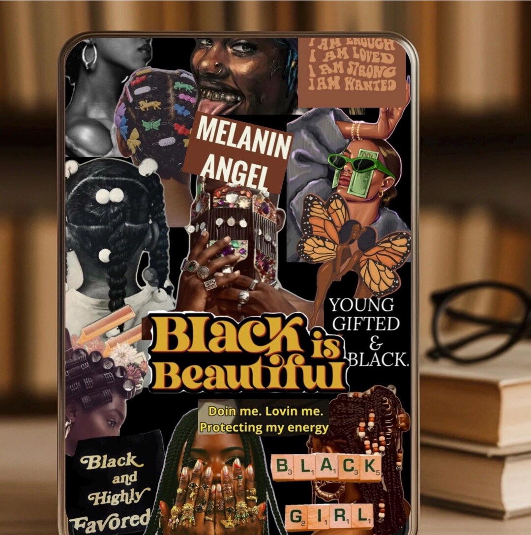 Printable Kindle Case Insert Bookworm Starter Kit Black Girl Aesthetic ...