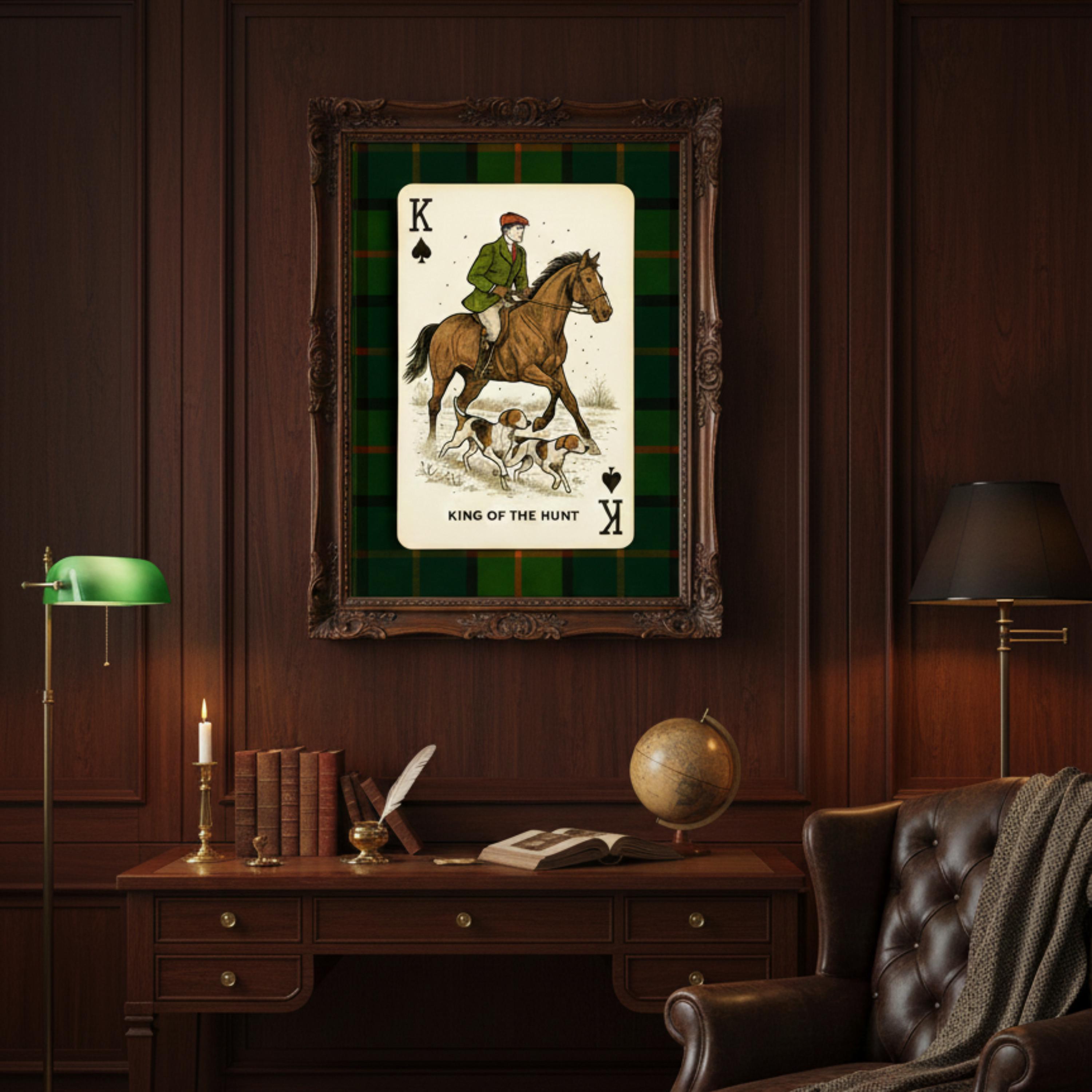 King of the Hunt Vintage Wall Art, Equestrian Hunting Scene Print ...