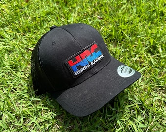 Honda Racing HRC Trucker Hat: JDM Motorsport Black Cap