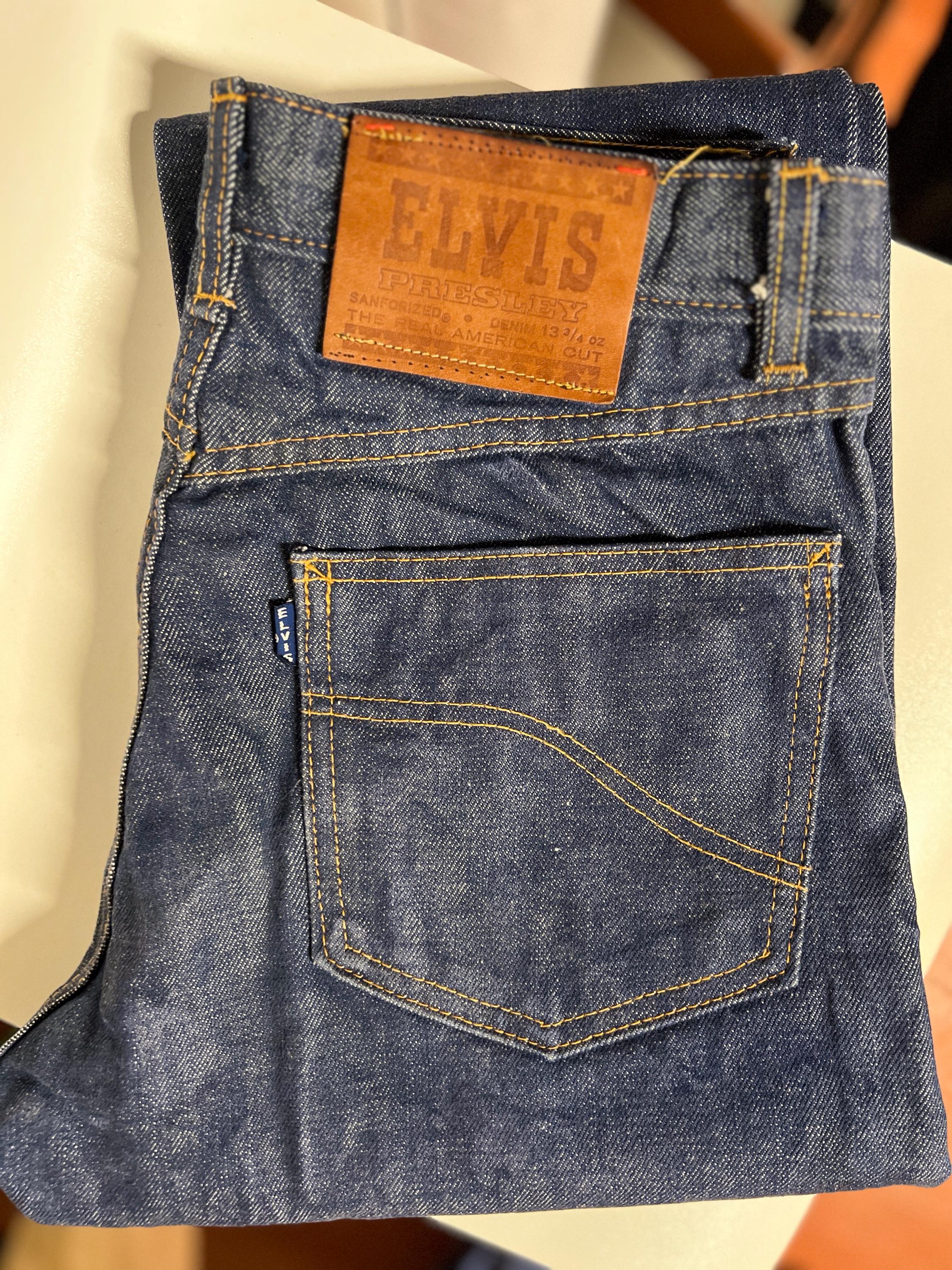 Rare Vtg Late 70s ELVIS Jeans W27 L29 Made in USA Sanforized
