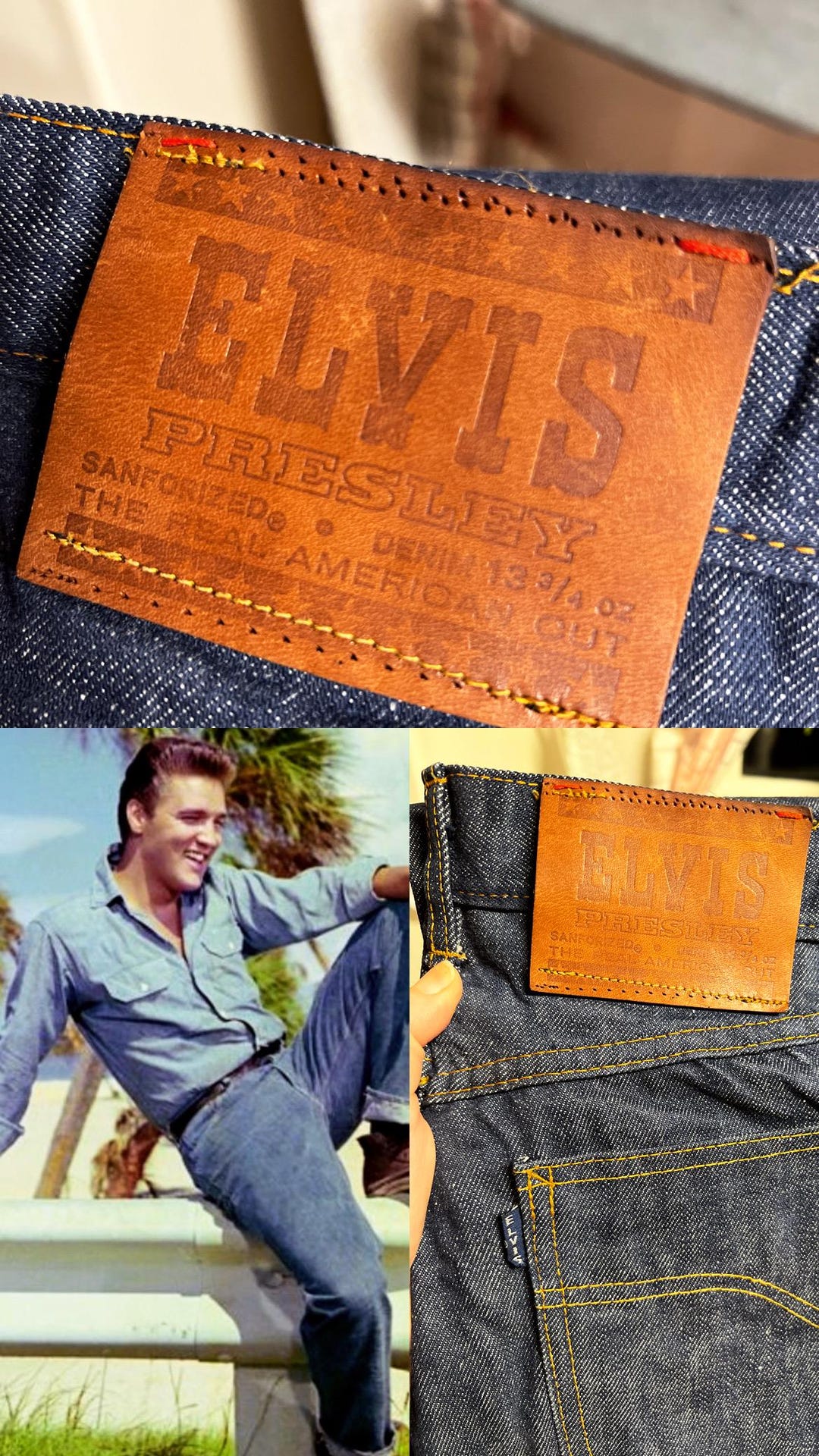 Rare Vtg Late 70s ELVIS Jeans W27 L29 Made in USA Sanforized