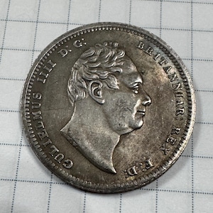 Coin 1 Shilling Great Britain 1836 British One Shilling. Vintage Coin. Numismatic Gift