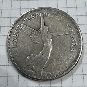 Coin 5 zlotych 1928 Poland. Vintage Coin. Numismatic Gift