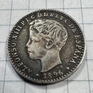 Coin 10 centavos 1896 Puerto Rico. Numismatic Gift. Vintage Coin
