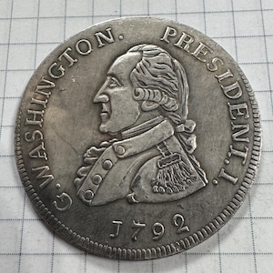 Coin 1 Dollar 1792 G. Washington. USA United States Vintage Coin. Numismatic Gift