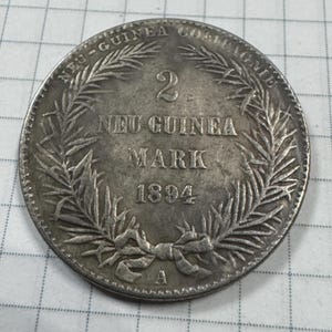 Coin 2 mark 1894 New Guinea. Numismatic Gift. Vintage Coin