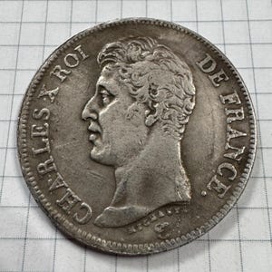 Coin 5 Francs 1826 France, Charles X. Numismatic Gift. Numismatic Gift. Vintage Coin