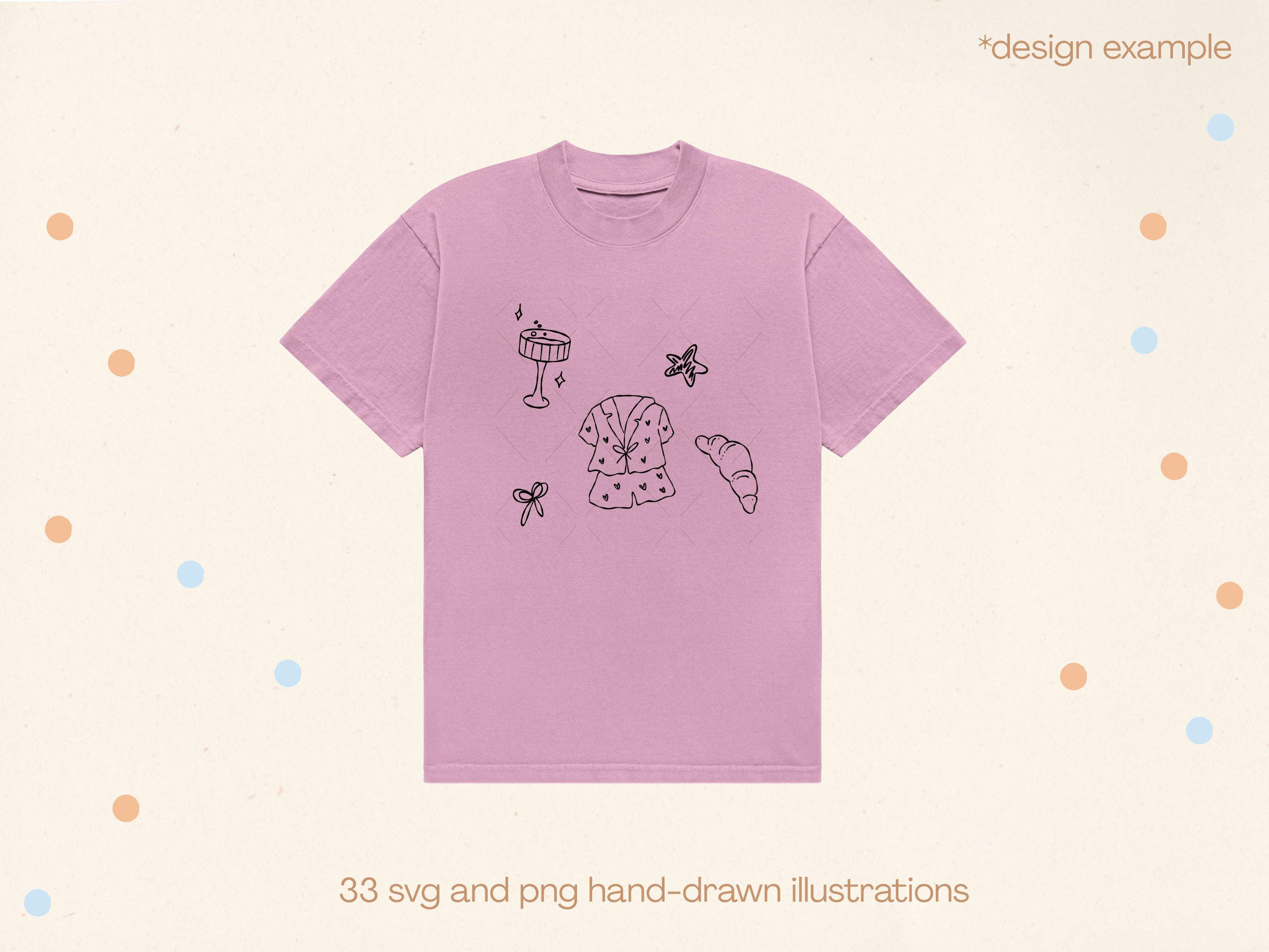 Hand Drawn Pajama Party Clipart Bundle – Sleepover Doodle PNG SVG ...