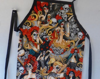 The 'Elegant' Dia de los Muertos Apron