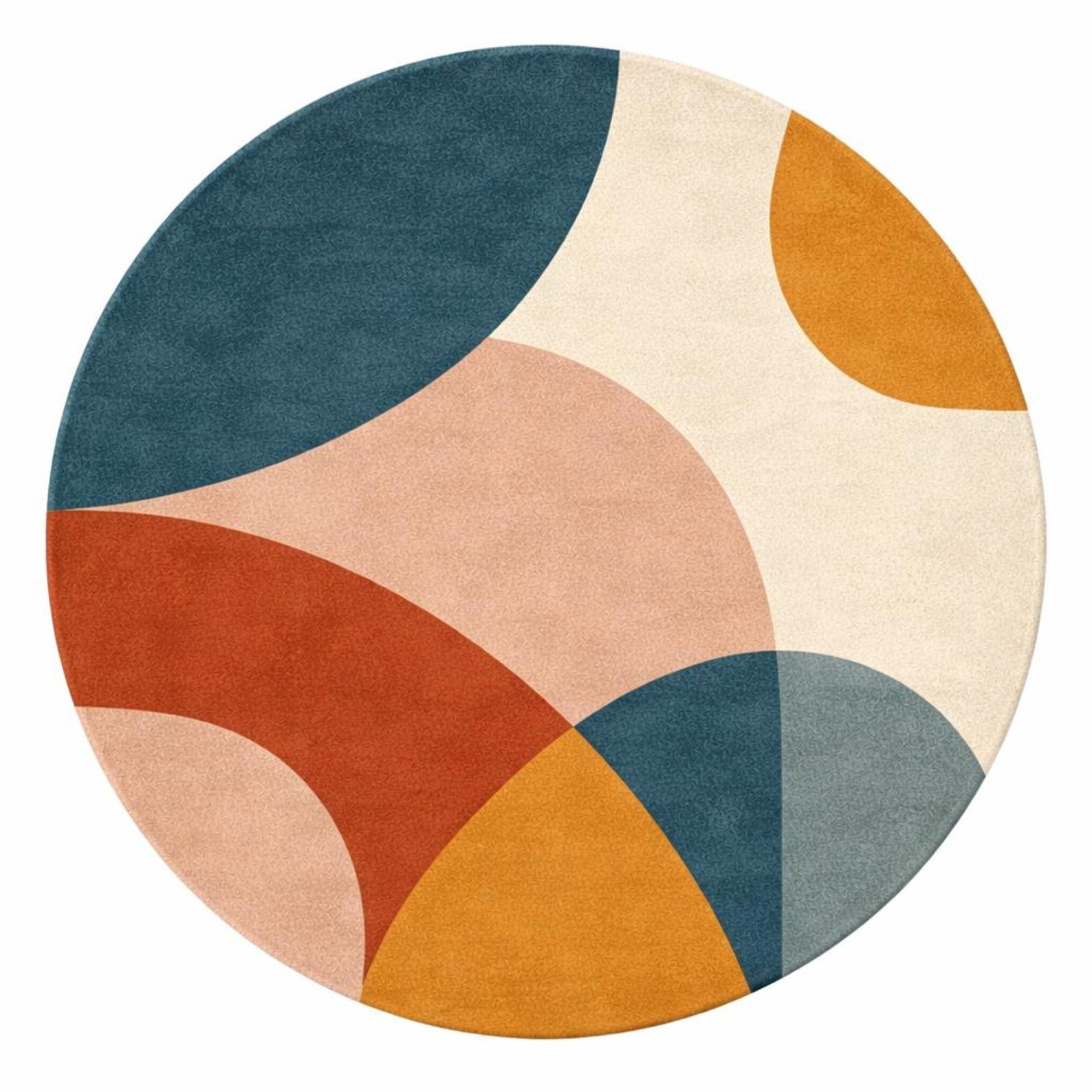 Multi Color Modern Round Hand Tufted Rug. Handmade Rug. Circle Rug ...