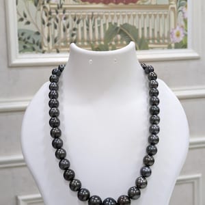 South Sea Pearl Necklace • Natural Tahitian Pearls • AAA Luster Jewelry • Handmade Black Pearl Necklace • Gift for Her